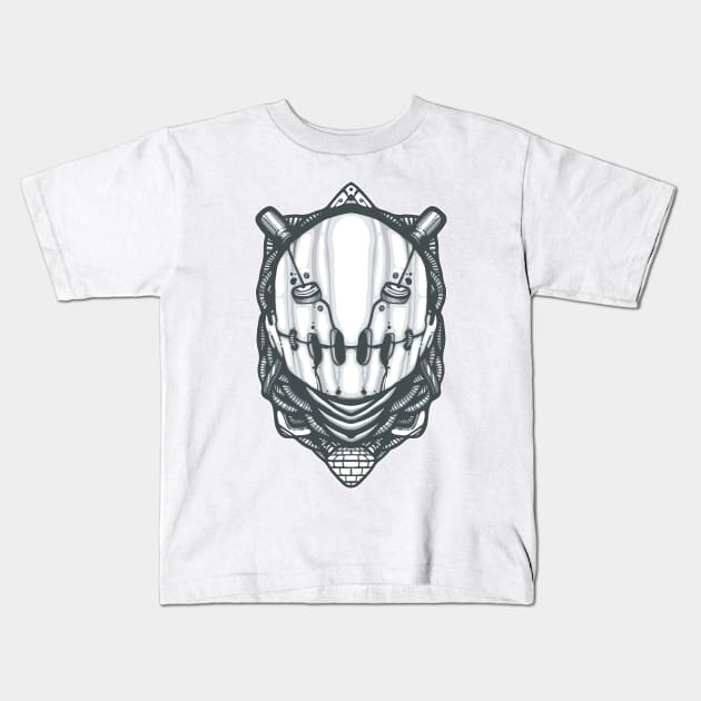 MechaOldskull Kids T-Shirt by madebysugars